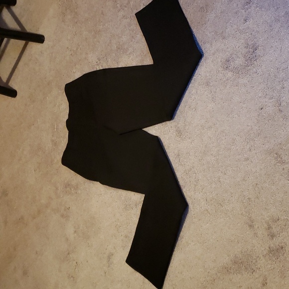 Quince Stretch Ponte Straight Leg Lady's Pant Color: Black - Picture 3 of 12